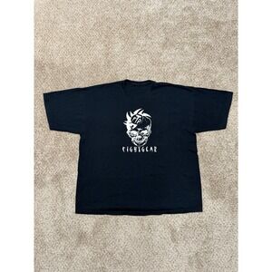 Vintage FTP Tee Shirt Mens Large Black White Logo Fight Gear Y2K Skull